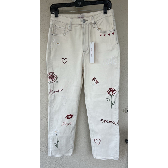 NWT Driftwood Royce x Love Notes Straight Leg Jeans Women’s 26 Heart Valentine - Picture 3 of 8